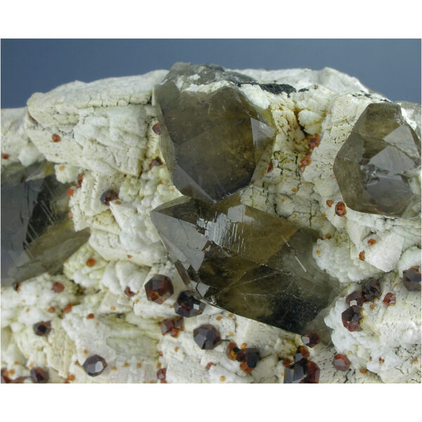 Spessartine, Smoky Quartz, Hyalite Opal, Feldspar from Wushan Mine, Fujian Province, China - Image 4