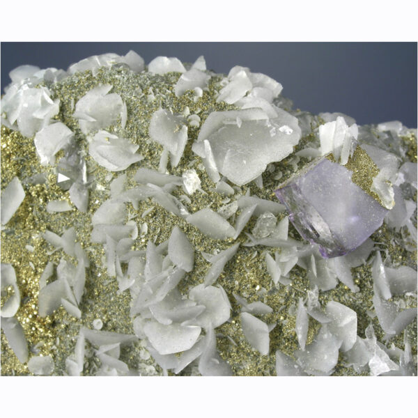 Fluorite, Quartz, Pyrite, Calcite, Chamosite from Yaogangxian Mine, Hunan Province, China - Image 3
