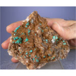 Rosasite, Ferroan Dolomite from Bou Beker, Touissit, Morocco