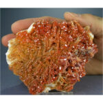 Vanadinite, Barite from Mibladen, Khenifra Province, Morocco