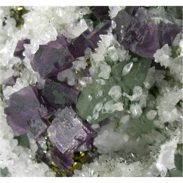 Fluorite, Calcite, Chalcopyrite, Chlorite from San Martín Mine, Zacatecas, Mexico - Image 7